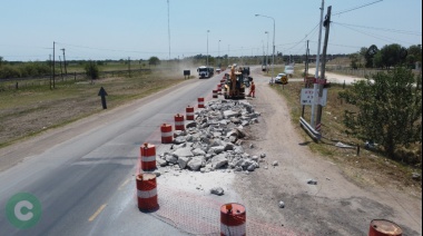 Reparación y bacheo en las rutas 3 y 205
