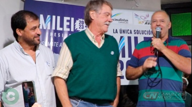 Milei lanzó su campaña en Cañuelas : Augusto y Olveira inauguraron un local partidario