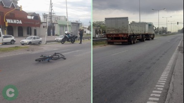 Camión choca a una nena que esperaba en su bicicleta para cruzar la ruta