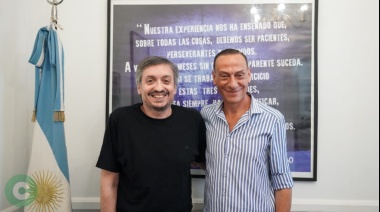 Arrieta se reunió con Máximo Kirchner por la continuidad de las obras