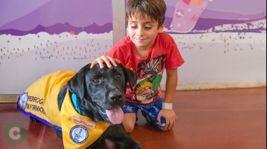 El Garrahan implementó por primera vez la terapia asistida con perros