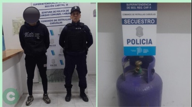 Robó una garrafa y fue atrapado