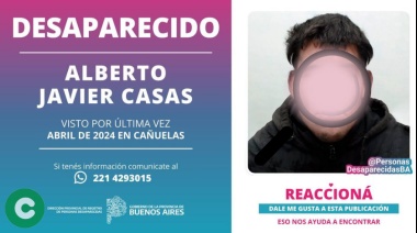 Alerta: Lo buscan a un hombre que fue visto por última vez en Cañuelas