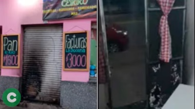 Se picó: Vendía el pan barato y le tiraron bombas de estruendo al local