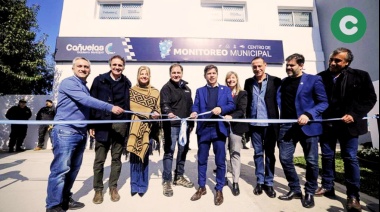 Kicillof en Cañuelas: Inauguró un nuevo edificio del Comando Operativo Municipal