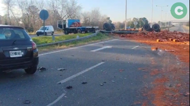 Choque y vuelco en Ruta 3