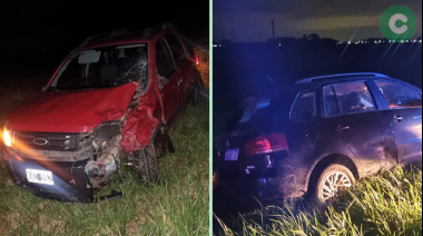 Animal suelto provoca un triple choque en la Ruta 205