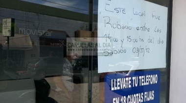 Otro robo: ahora un local de telefonía de la calle Belgrano