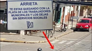 UPCN le reclamó a Arrieta con una panfleteada en el centro de Cañuelas