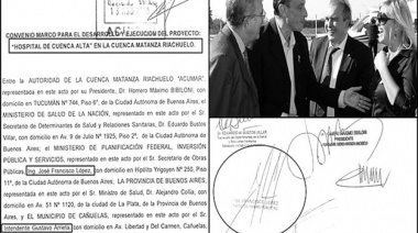 López era quien debía gestionar el total financiamiento requerido para la obra del Hospital regional Néstor Kirchner de Cañuelas