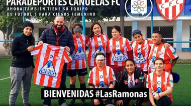 Paradeportes Cañuelas FC ahora tiene su equipo femenino de fútbol 5 para ciegos
