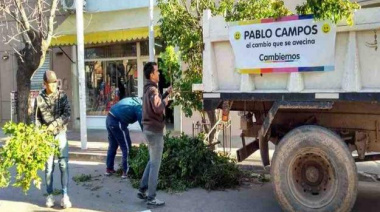 Pablo Campos salió por Cañuelas a juntar residuos