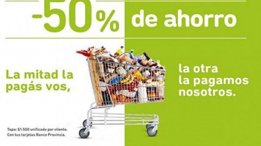 18/7: Vuelven los descuentos del  50% del Banco Provincia para compras en Supermercados