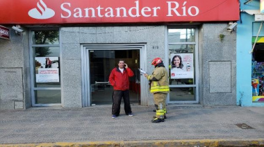 Fuego en el Banco Rio