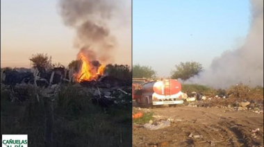 Fuego en el basural