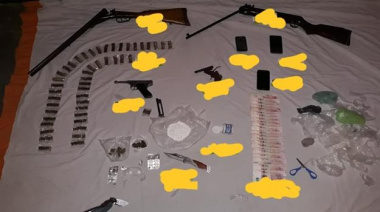 Doble allanamiento: Secuestran drogas y municiones 
