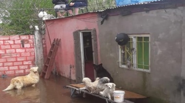 Inundaciones: Una familia vive en el techo