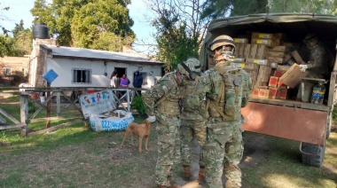 El Ejercito volvió a repartir alimentos por los barrios