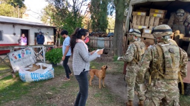 El Ejercito volvió a repartir alimentos por los barrios
