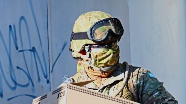 El Ejercito volvió a repartir alimentos por los barrios