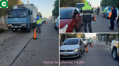 Operativo en los accesos de la ciudad