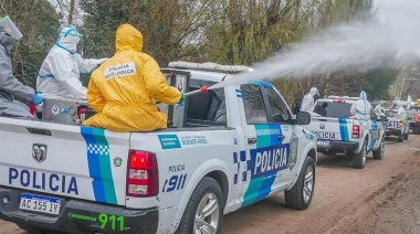 Operativo de desinfección de la Policía Ecológica