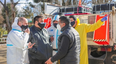 Operativo de desinfección en Uribelarrea
