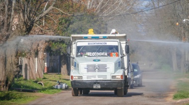 Operativo de desinfección en Uribelarrea