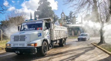 Operativo de desinfección en Uribelarrea