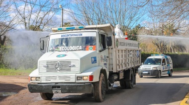 Operativo de desinfección en Uribelarrea