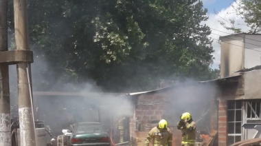 Incendió en un taller de chapa y pintura 