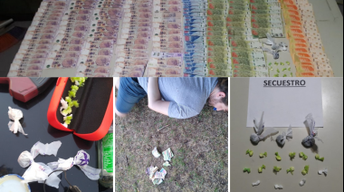 Lo detuvieron en un operativo: Llevaba más de 65mil pesos y drogas