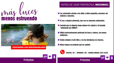 El Gobierno empezó una campaña de concientización sobre el uso de pirotecnia  