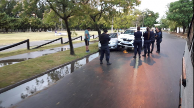 Chocó uno de los nuevos patrulleros  