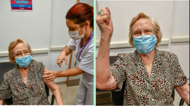 En Cañuelas, Elsa recibió la dosis número 1.000.000 del país 
