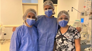 Primera cirugía en un bebé prematuro en Cañuelas