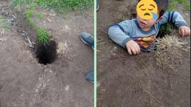 Un nene se cayó en un pozo en el barrio Primero de Mayo 