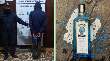 Quedó detenido por robar una botella de Gin 