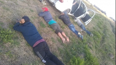 Cuatro detenidos en zona rural: Estaban fuertemente armados 