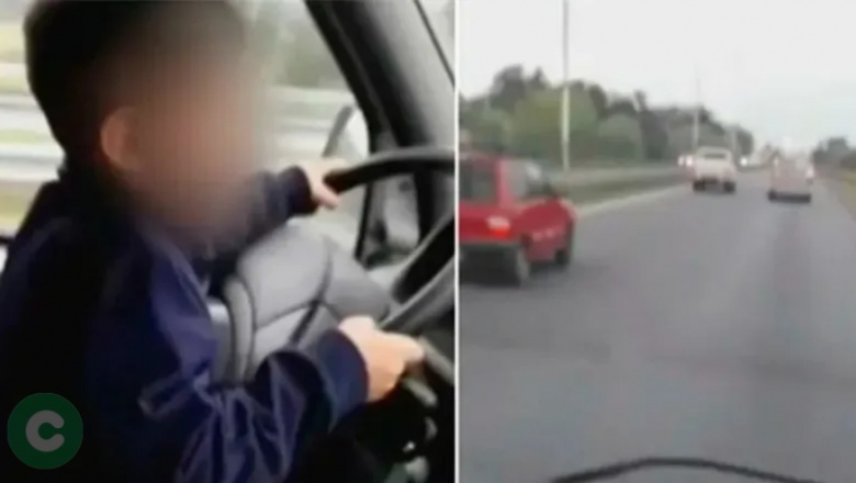 “Dale boludo, llevalo derechito”: Suspenden la licencia del padre que hizo manejar a su hijo de 7 años por la autopista