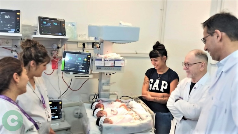 Recibieron el alta las trigemelas nacidas en el Hospital Regional