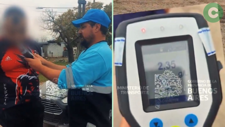 ¡UNA LOCURA!: CIRCULABA CON 2.35 DE ALCOHOL EN SANGRE