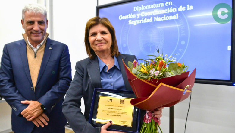 Patricia Bullrich brindó una clase magistral sobre "Seguridad en América Latina" en la Universidad de Morón