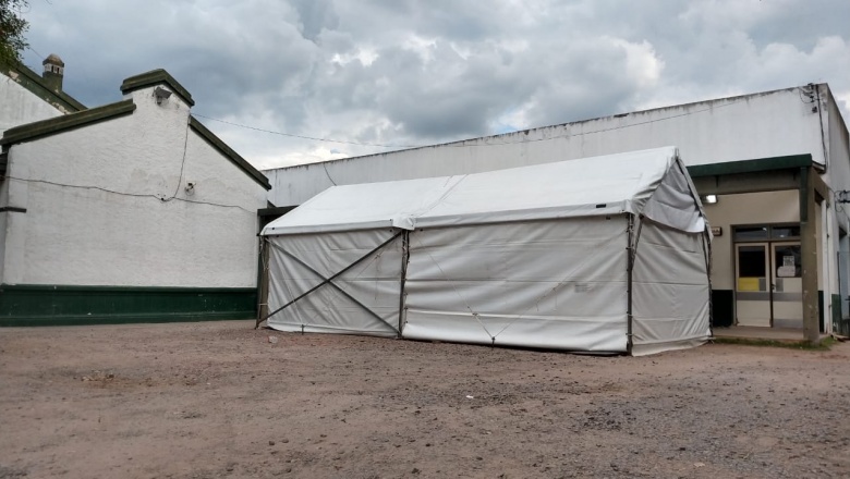 Comienza a funcionar la carpa de triage en el Marzetti