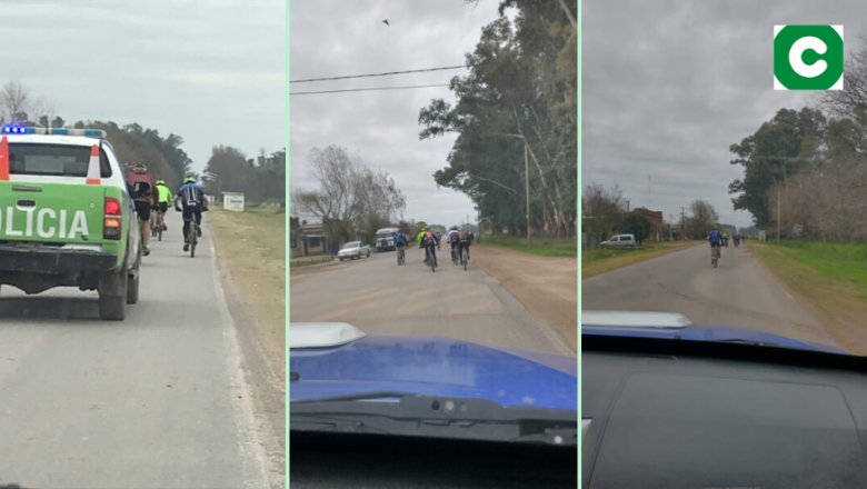 Ciclistas de Lobos intentaron recorrer Uribelarrea y fueron echados