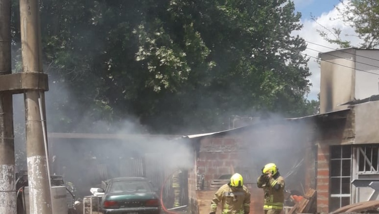 Incendió en un taller de chapa y pintura