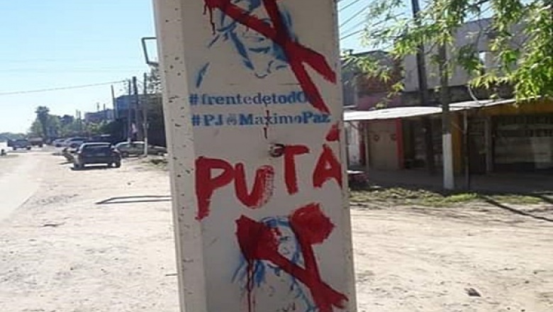 Pintadas misóginas contra Marisa Fassi