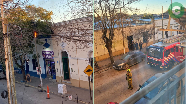 INCENDIO Y CORTE DE CALLE FRENTE A LA EEPN°32