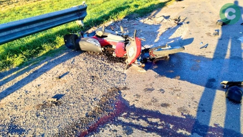 Choque en la Ruta 205: un motociclista fue hospitalizado