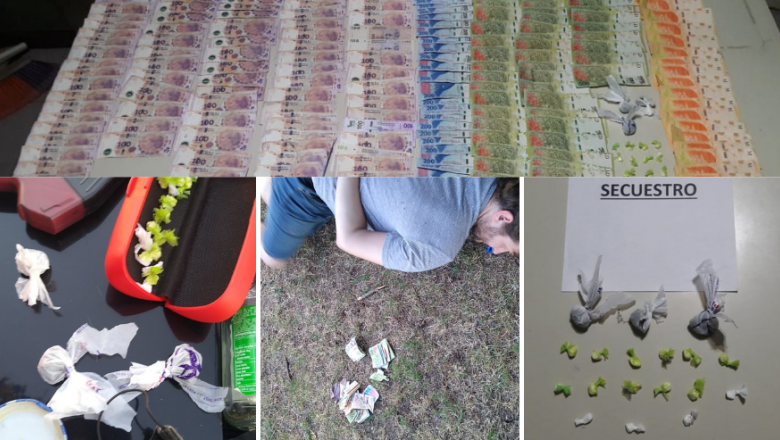 Lo detuvieron en un operativo: Llevaba más de 65mil pesos y drogas